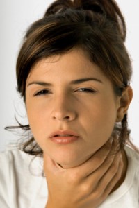 female sore throat 200x300 - Stress From Guilt Worsens Allergies and Prevents Enjoyment of Life